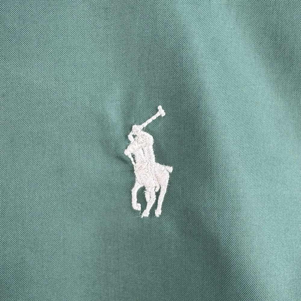 Vintage Polo Ralph Lauren Windbreaker Jacket Mens XL Green 1/4 Zip Lightweight
